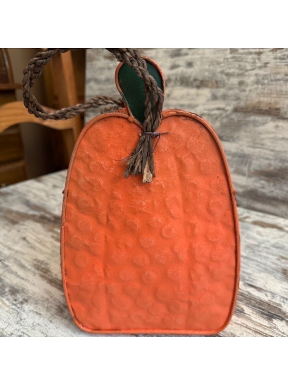 Pumpkin Decor Orange Jute Cord Rustic - Picture 3 of 4